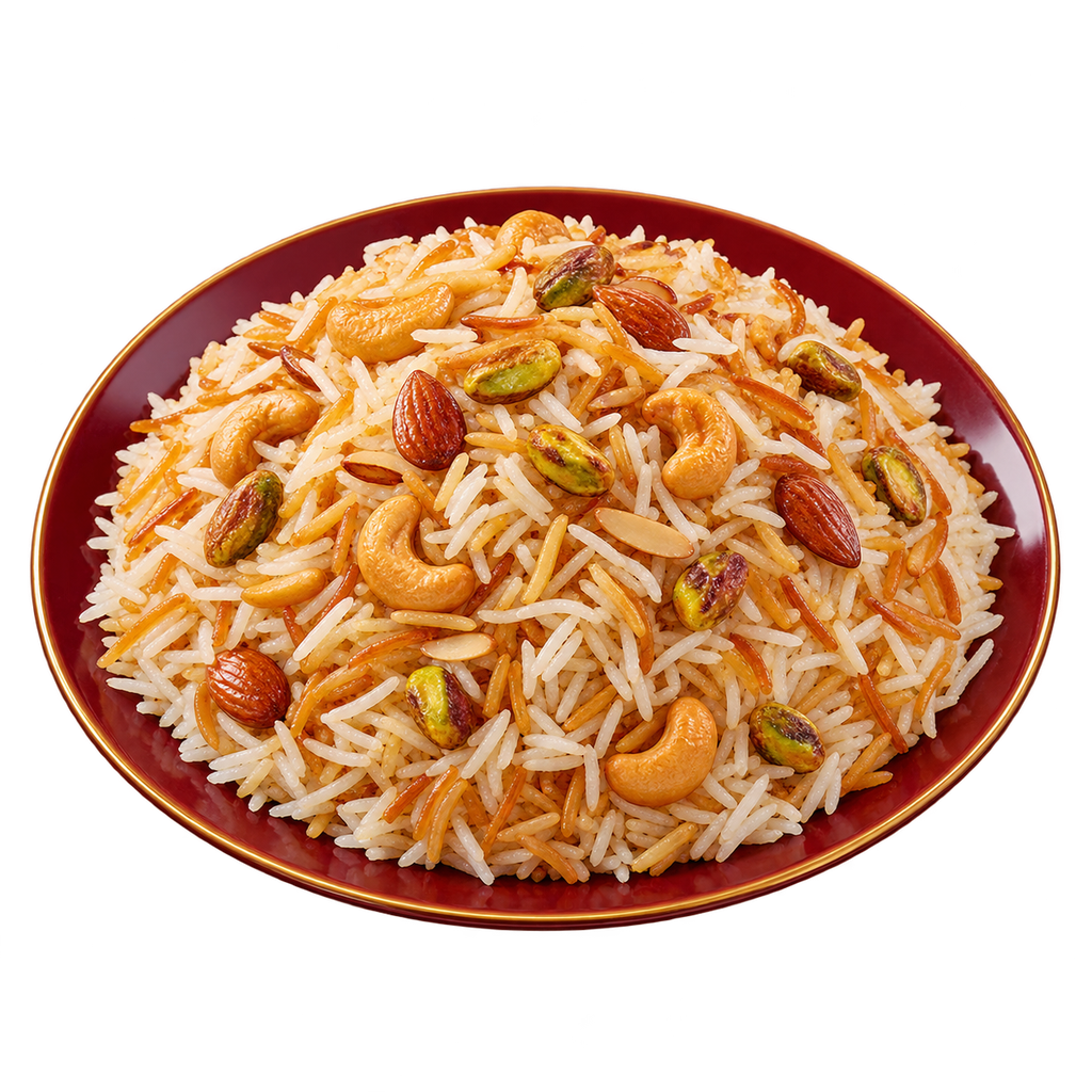 [MADINA-MENU-HOME-PLATTER-02] سرافيس بسمتي بالمكسرات