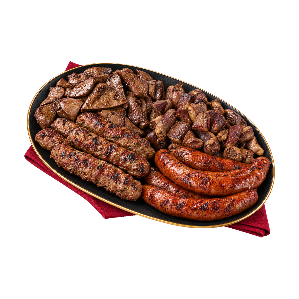 [KGAM-MENU-MIXED-PLATTER] Mixed Camel Liver, Heart, Kofta and Sausage Platter (750 g)