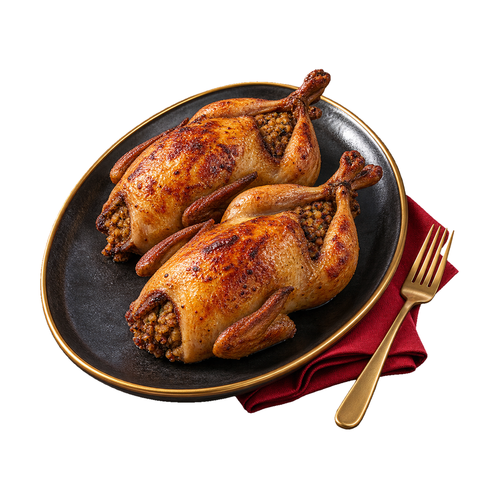 [KGAM-MENU-QUAIL-PAIR] Pair of Stuffed Quails