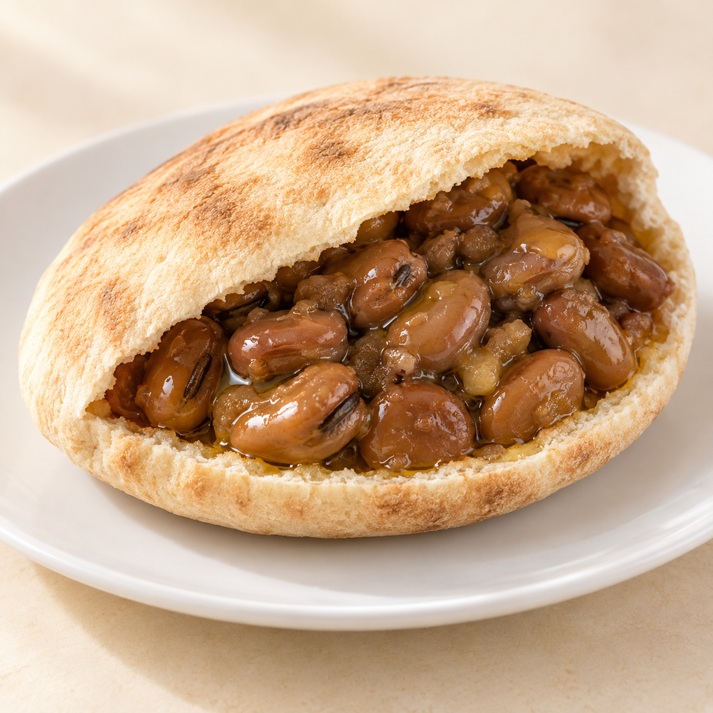 ساندوتش فول بالزيت الحار (شامي)