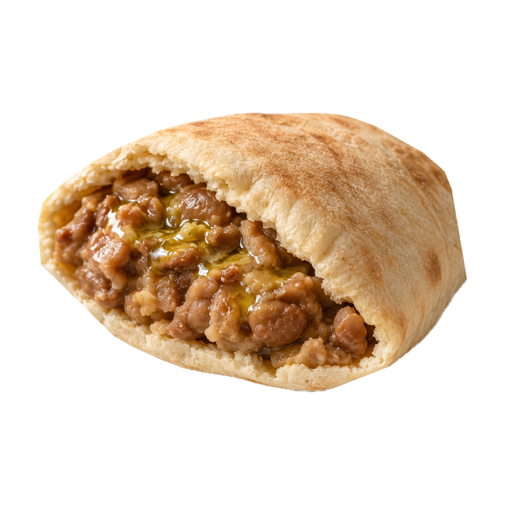 ساندوتش فول بزيت الزيتون (شامي)