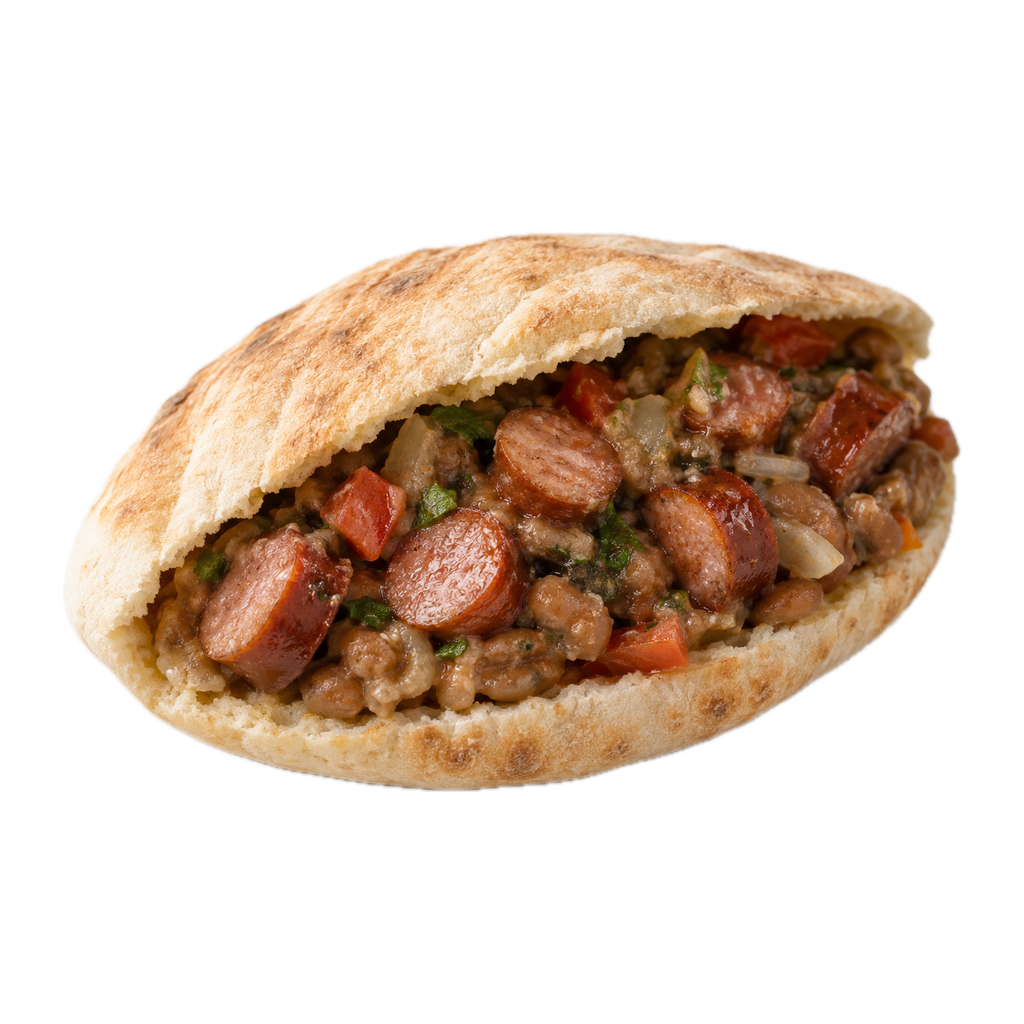 ساندوتش فول بالسوسيس (شامي)