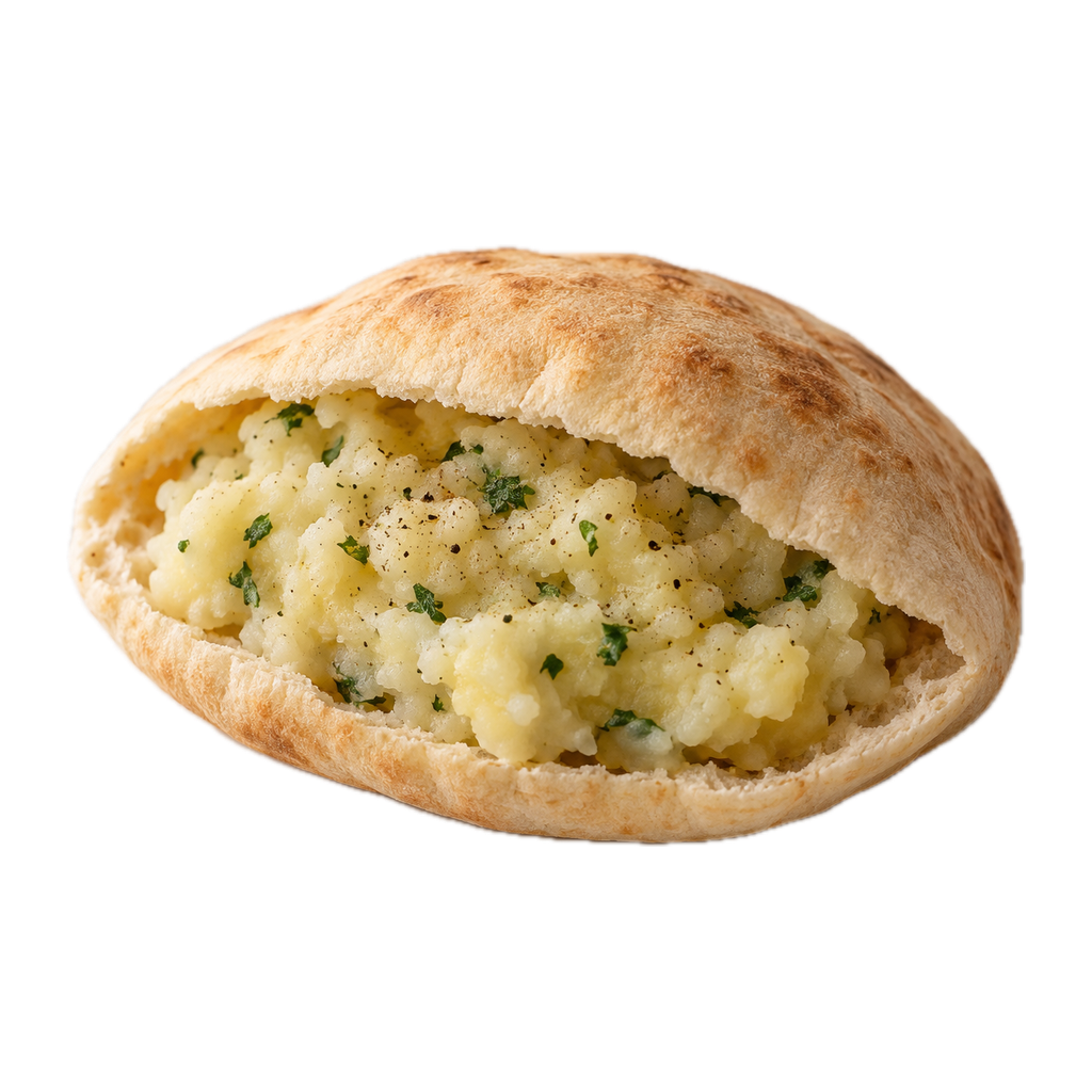 ساندوتش بطاطس مهروسة (شامي)