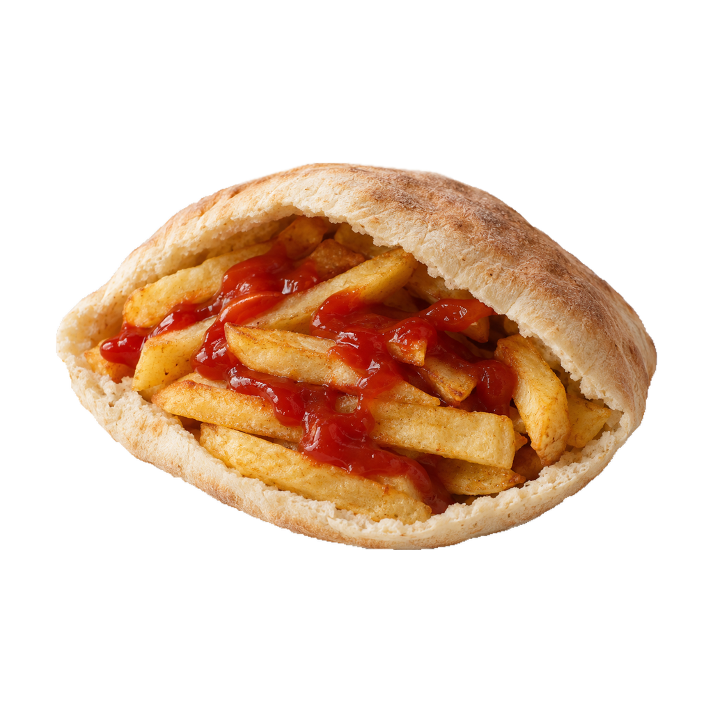 ساندوتش بطاطس على كاتشب