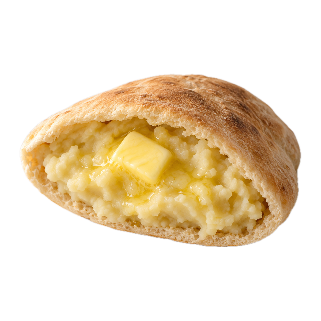 ساندوتش مهروسة بالزبدة (شامي)