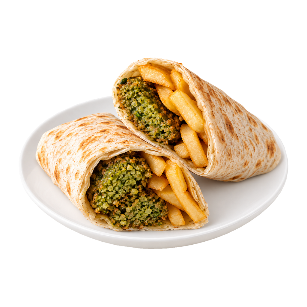 ساندوتش بطاطس وطعمية سوري