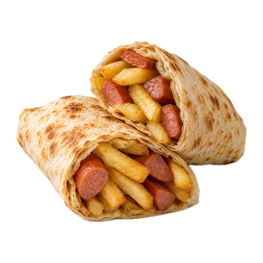 [NEAMA-MENU-SYRIAN-09] ساندوتش بطاطس سوسيس سوري
