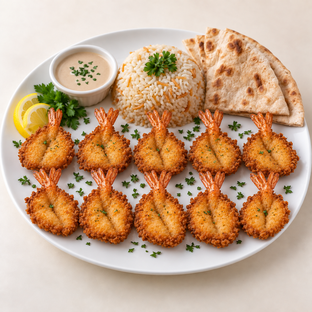 [GOMHOR-MENU-MEAL-11] وجبة جمبري بترفلاي كبيرة