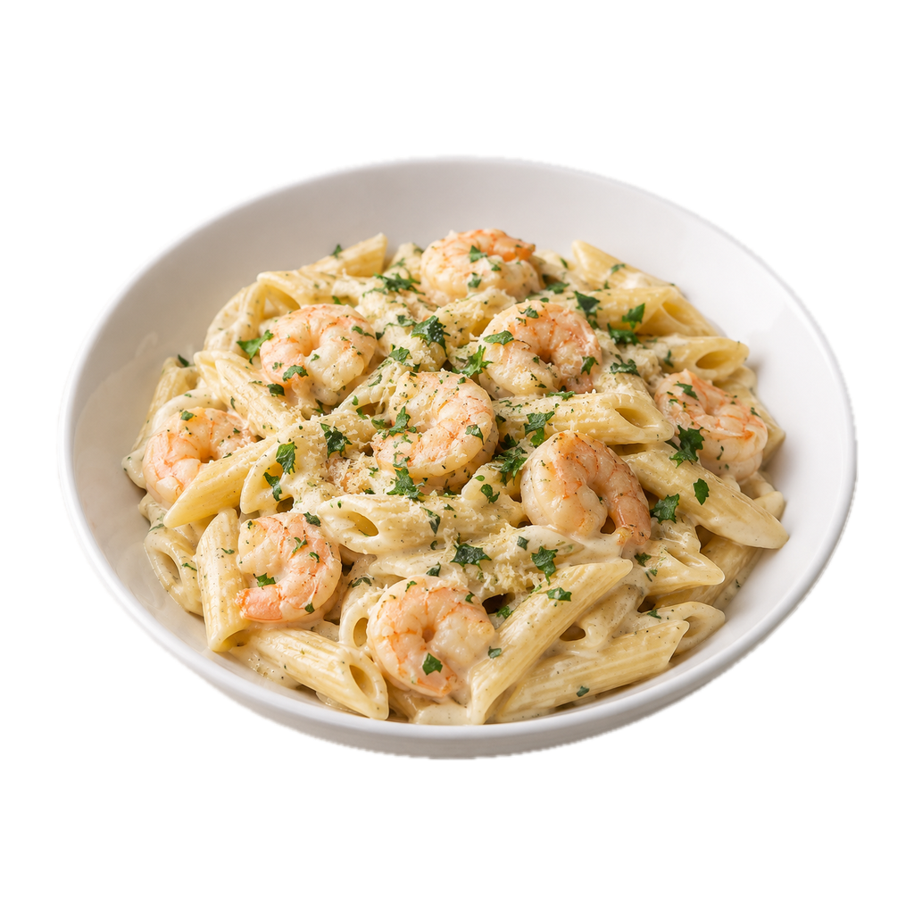 [GOMHOR-MENU-PASTA-03] مكرونة بالجمبري وايت صوص