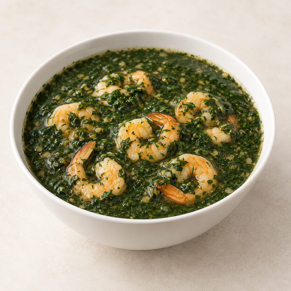 [GOMHOR-MENU-SOUP-03] ملوخية بالجمبري