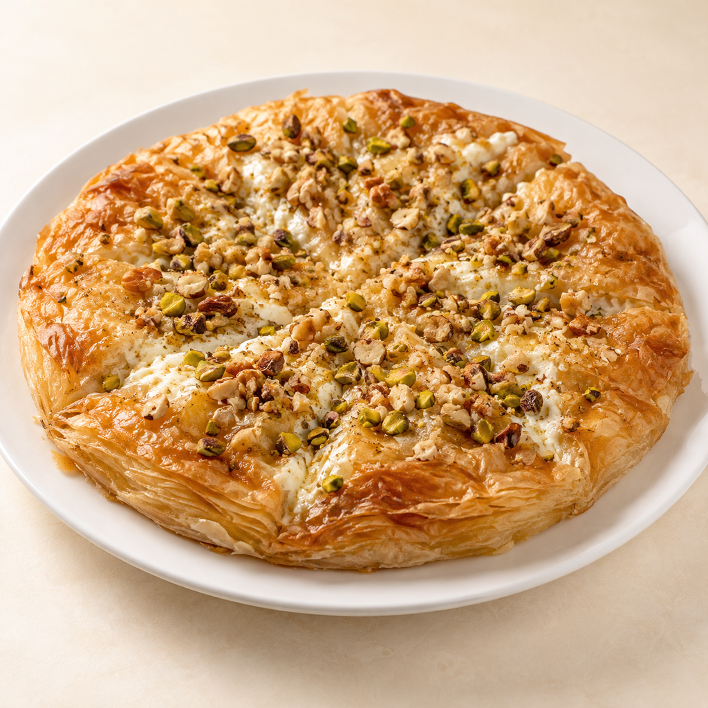 فطير حلو قشطة ومكسرات (وسط)