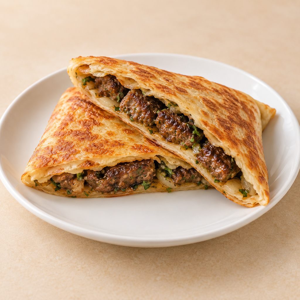 كريب كفتة لحم (عادي, سادة)