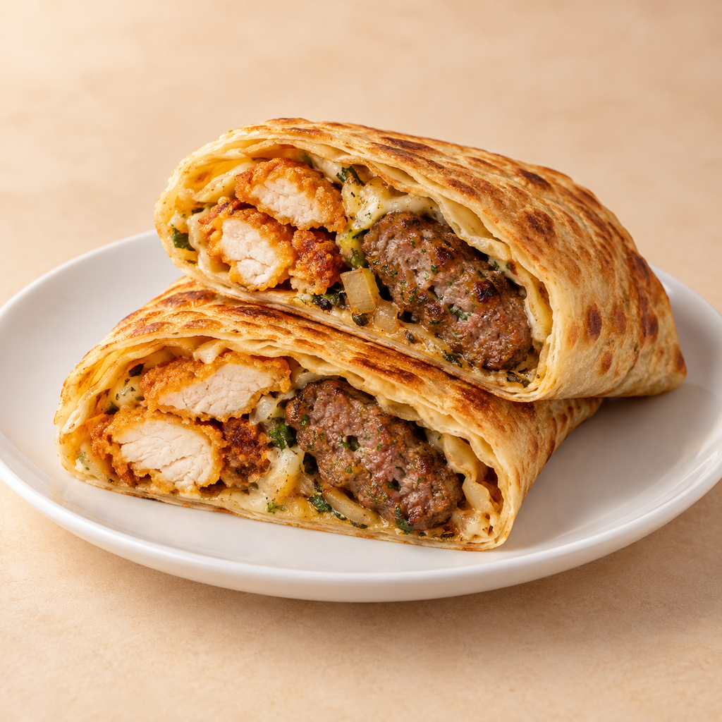 كريب بانيه على كفتة (سادة)