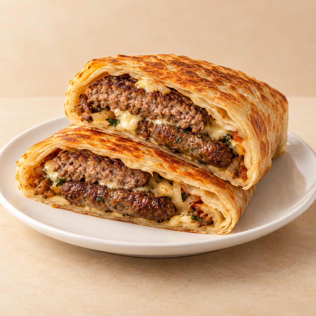 كريب برجر على كفتة (سادة)