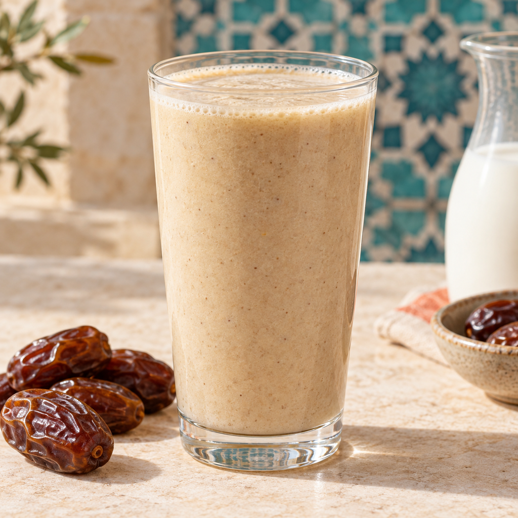 عصير بلح حليب (بدون كريمة)
