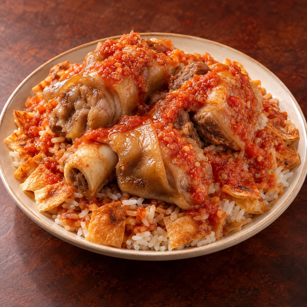 [SHA-TROTTERS-FATTA-SAUCE] فتة كوارع بالصلصة