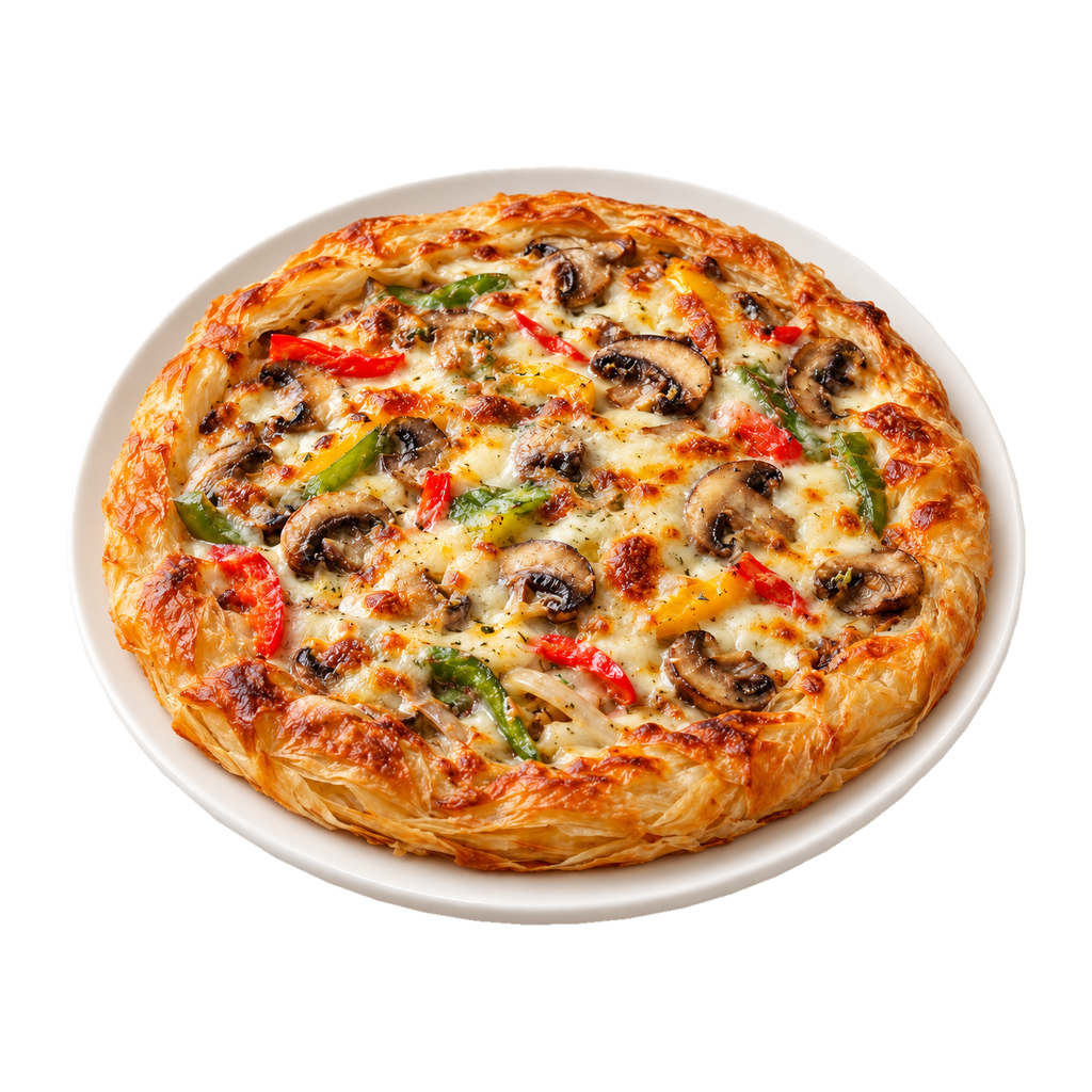 [RAS-ORIENTAL-MUSHROOM-1] بيتزا شرقي مشروم (وسط)