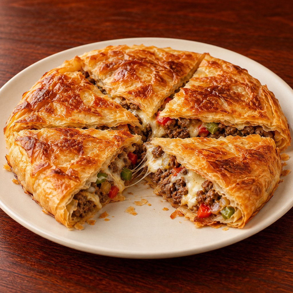 [RAS-FETEER-MINCED-1] فطير حادق لحمة مفرومة (وسط)