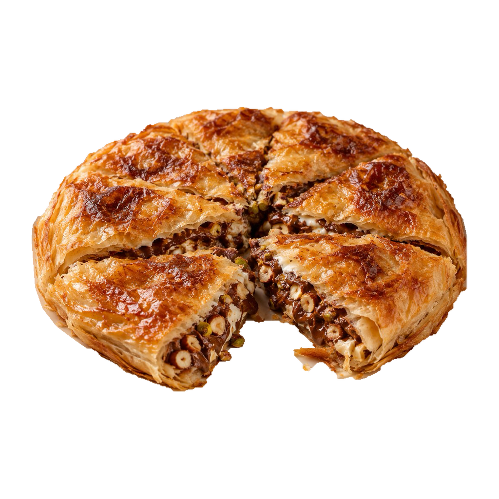 [RAS-SWEET-FETEER-CHOCOLATE-NUTS-1] فطير حلو شوكولاتة مكسرات (وسط)
