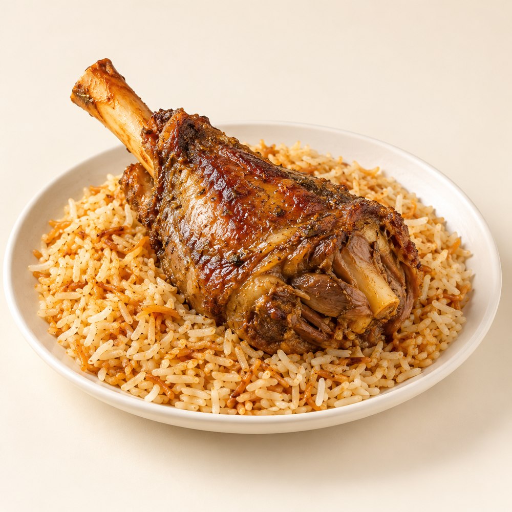 [ABLA-LAMB-SHANK] موزة ضاني مع الأرز