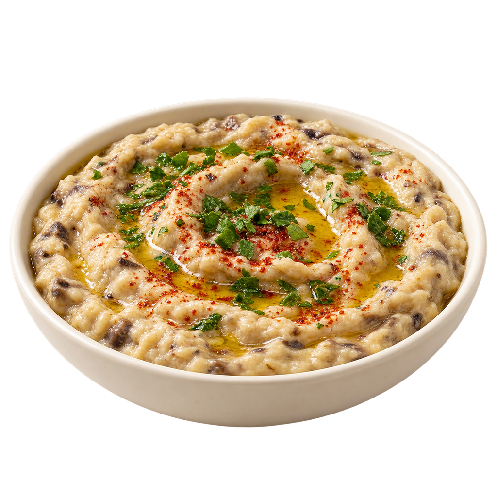 [RAYAN-MENU-PLAIN-02-2] متبل أو بابا غنوج (نصف كيلو)