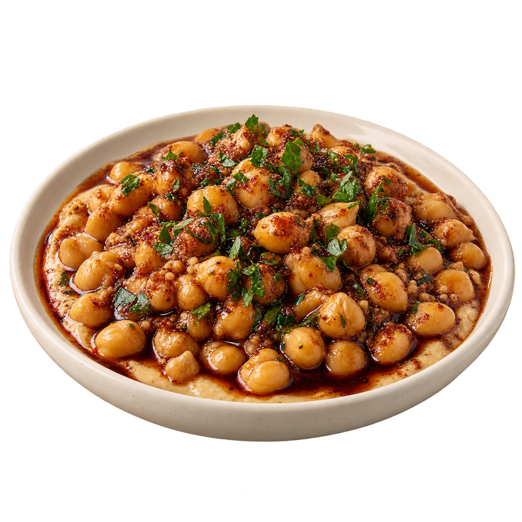 [RAYAN-MENU-SPICED-06-1] Musabbaha with Pomegranate Molasses — By Weight (نصف كيلو)