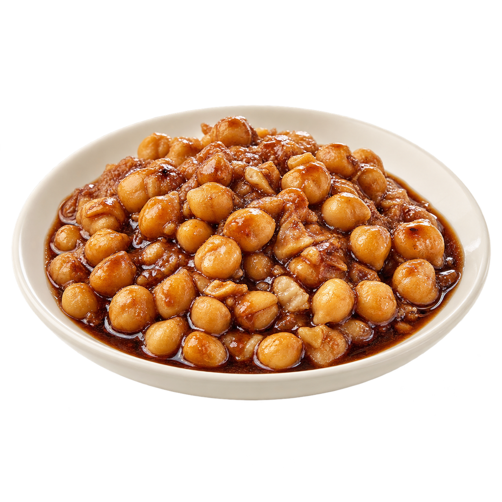 [RAYAN-MENU-PLATE-05-1] Pomegranate Molasses Musabbaha Plate (صغير)