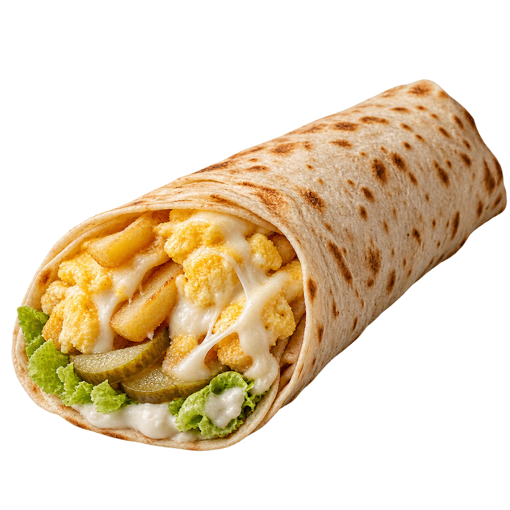 [RAYAN-MENU-MIX-09-1] Fries, Egg and Mozzarella Sandwich (صاج)