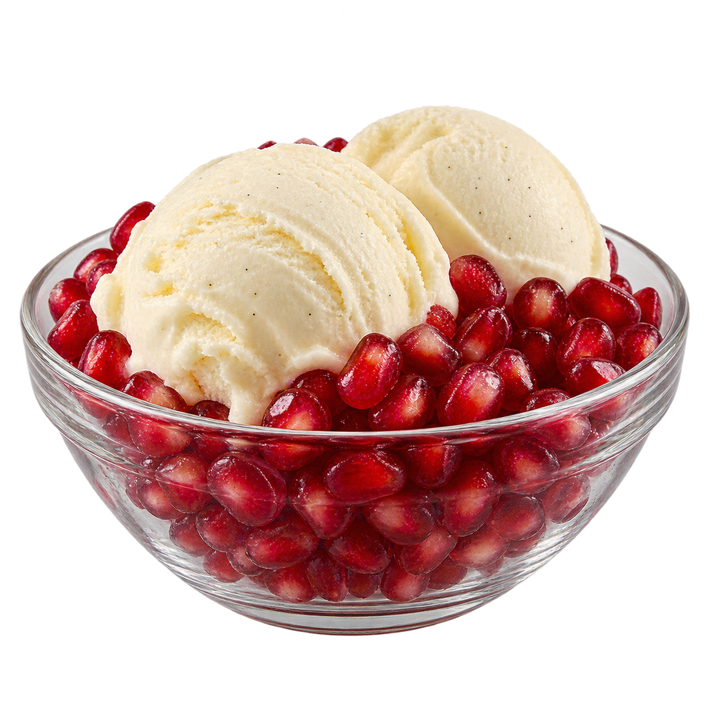 [TASTY-MENU-FRUIT-BOWL-009] Pomegranate Seeds with Ice Cream