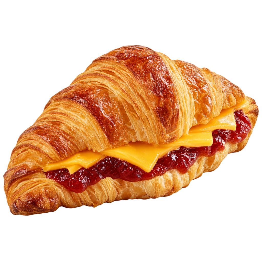 [CROISSANT-MENU-024] كرواسون مربى وشيدر