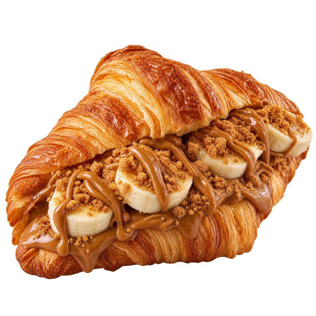 [CROISSANT-MENU-036] كرواسون لوتس مع موز
