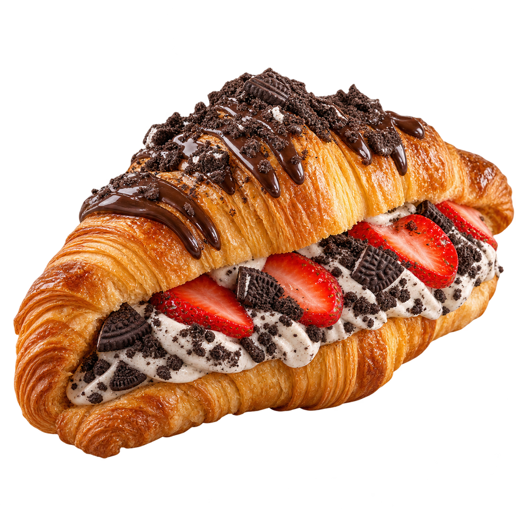 [CROISSANT-MENU-037] كرواسون أوريو مع فراولة