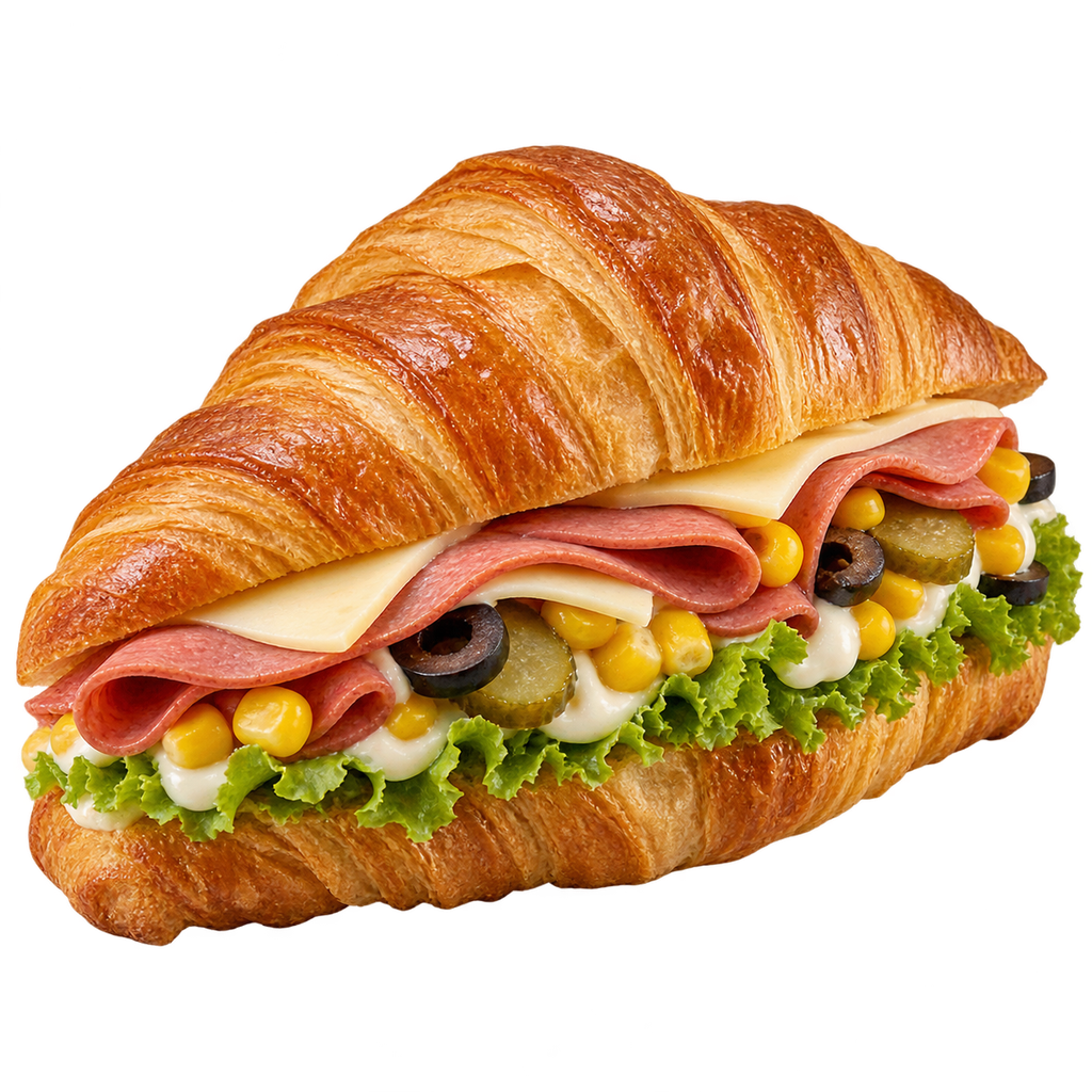 [CROISSANT-MENU-038] لانشون مع جبنة