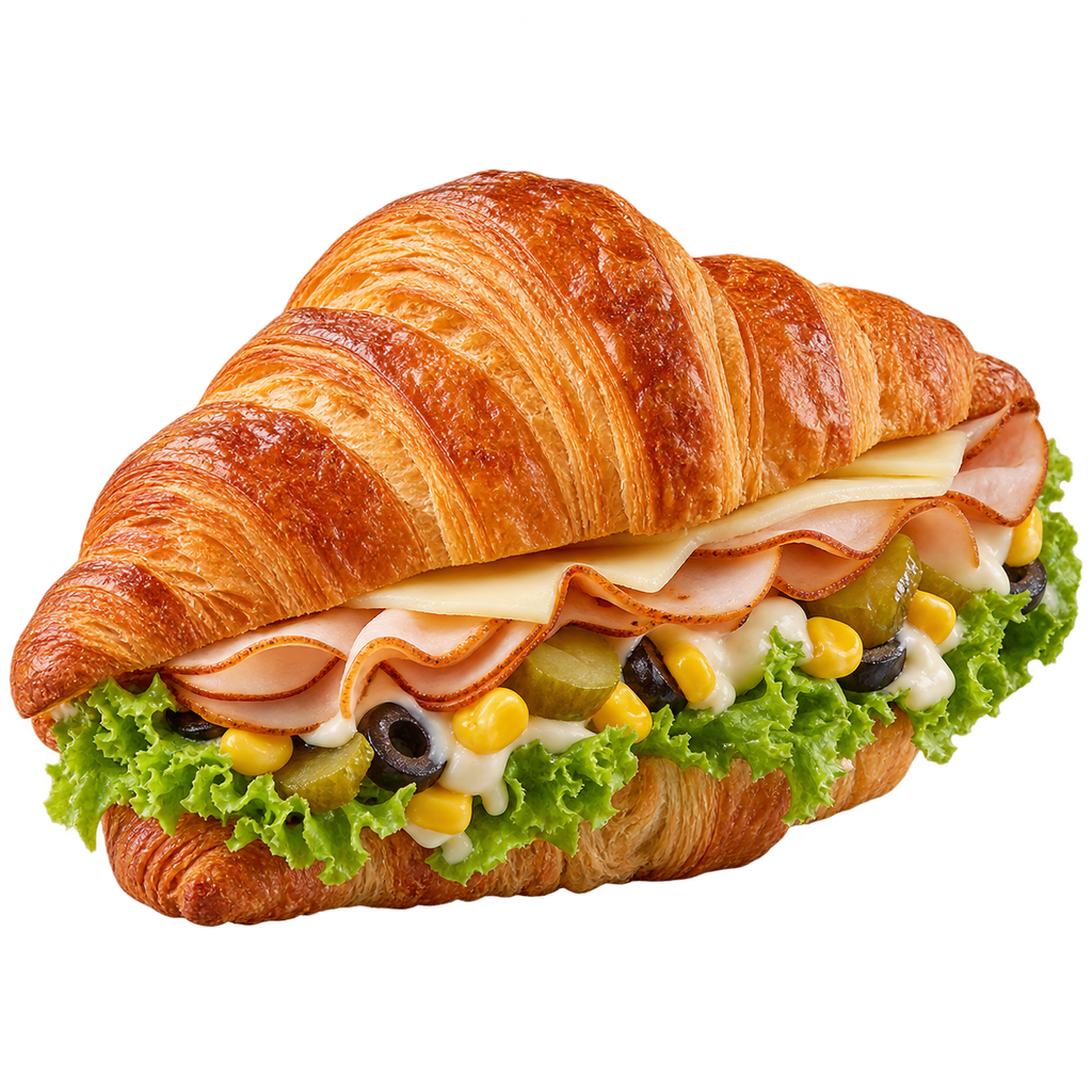 [CROISSANT-MENU-039] تركي مدخن مع جبنة