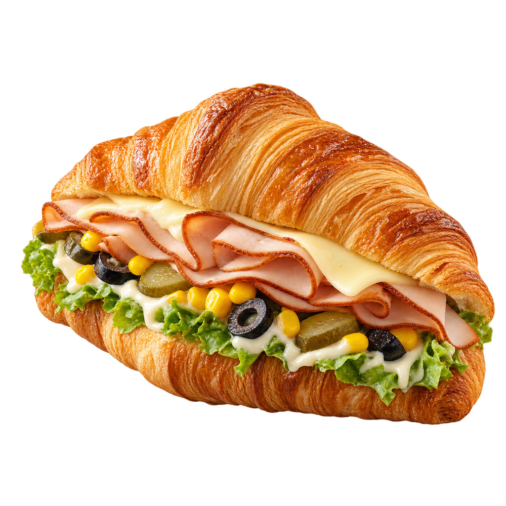 [CROISSANT-MENU-042] تركي مدخن مع قشقوان
