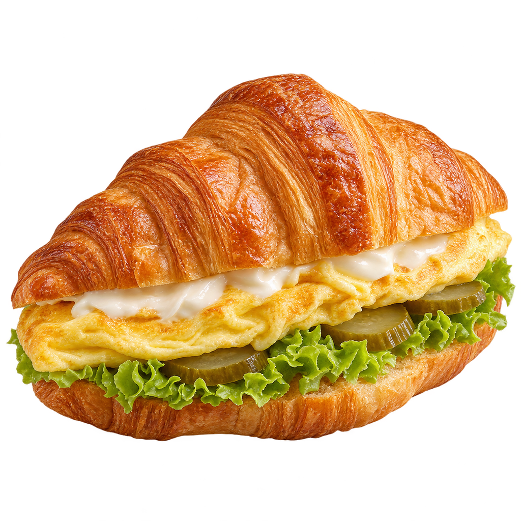 [CROISSANT-MENU-044-1] أومليت مع كيري أو شيدر (كيري)