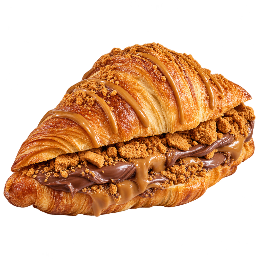 [CROISSANT-MENU-059] كرواسون شوكولاتة البندق مع لوتس