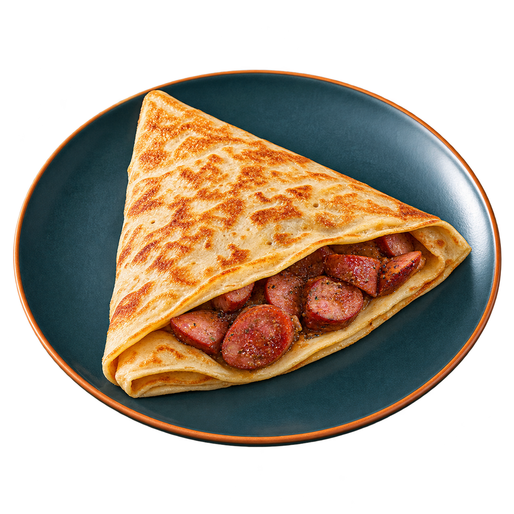 [SPICY-MENU-MEAT-05-1] Egyptian Sausage Crepe (سادة)