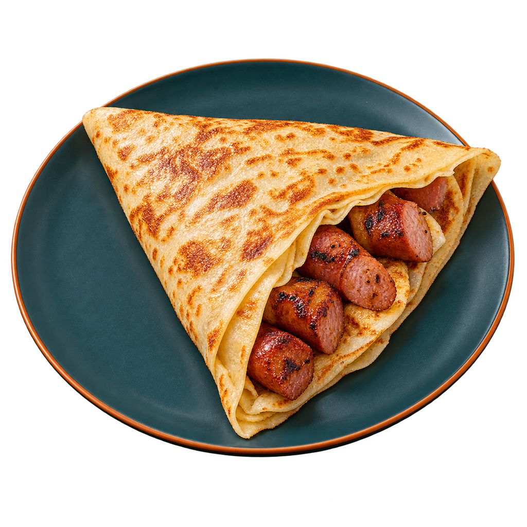 [SPICY-MENU-MIX-09-1] Sausage and Shish Crepe (سادة)
