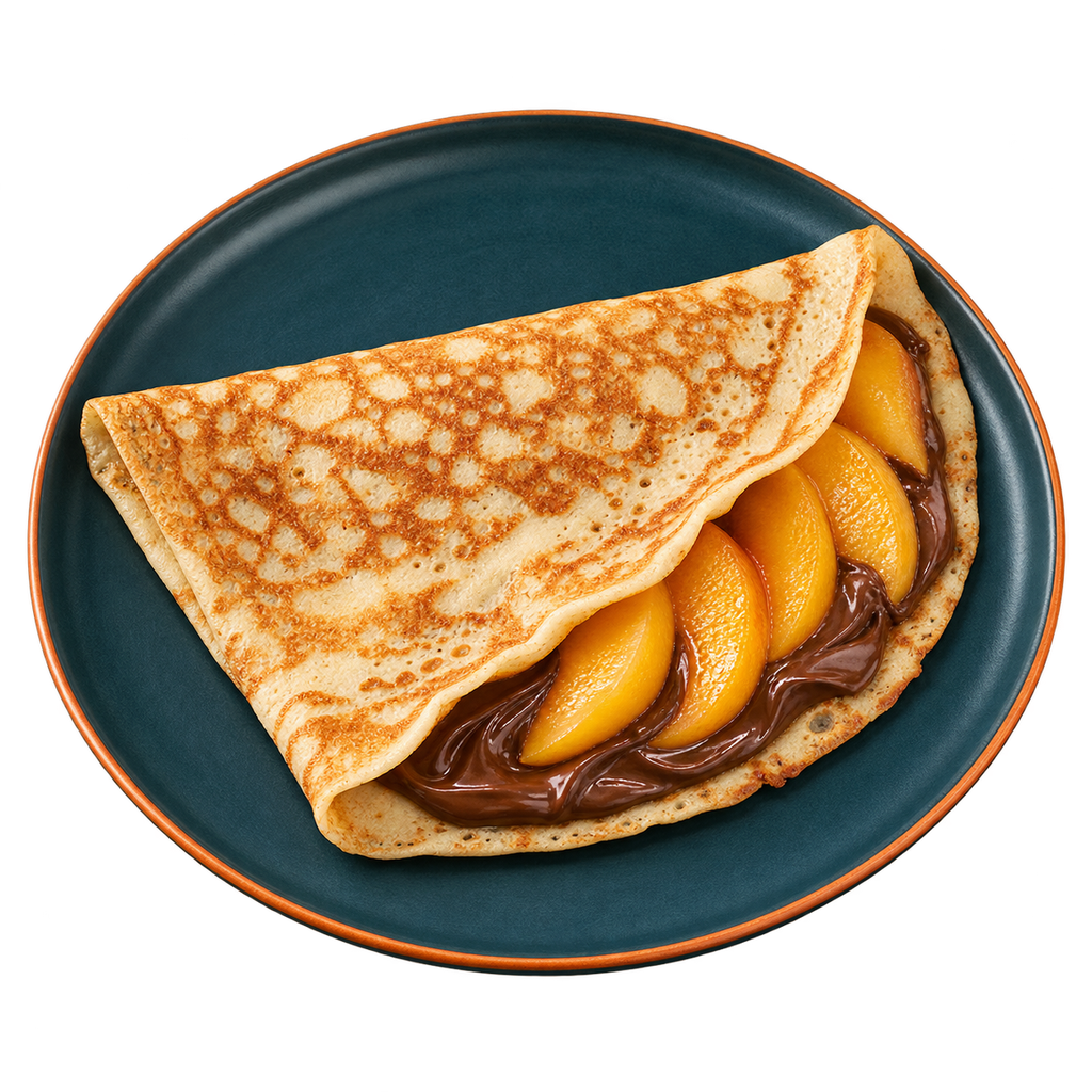[SPICY-MENU-SWEET-13] كريب نوتيلا بالخوخ
