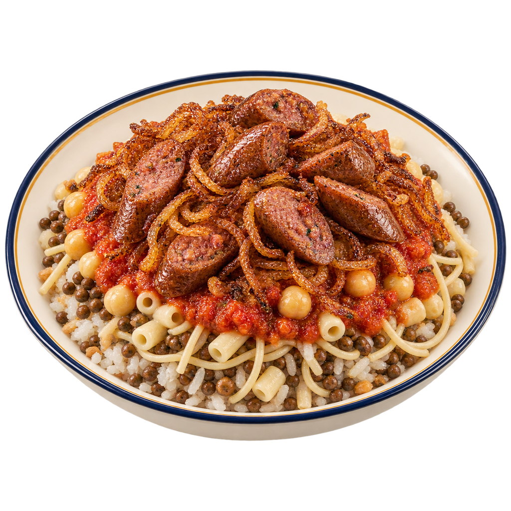 [QANDIL-MENU-KOSHARY-MIX-04] Sausage Koshary Mix