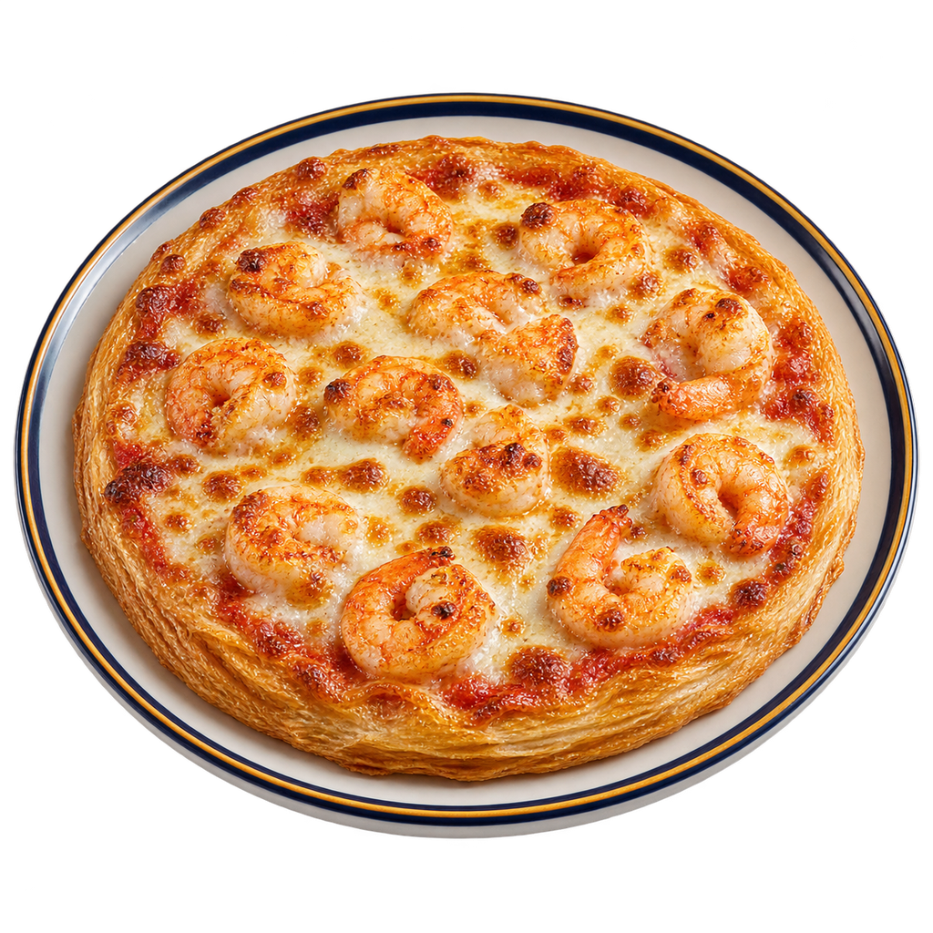 [QANDIL-MENU-EASTERN-SEAFOOD-02-1] Eastern Shrimp Pizza (صغير)