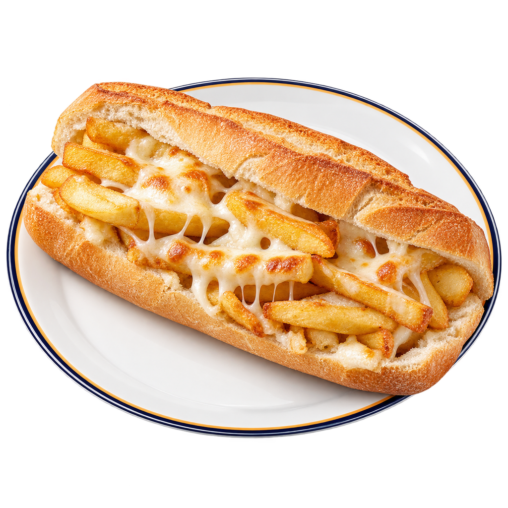 [QANDIL-MENU-SYRIAN-13] Fries and Mozzarella Baguette