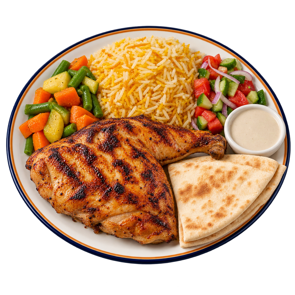 [QANDIL-MENU-GRILL-MEAL-09] وجبة ربع فراخ شيش