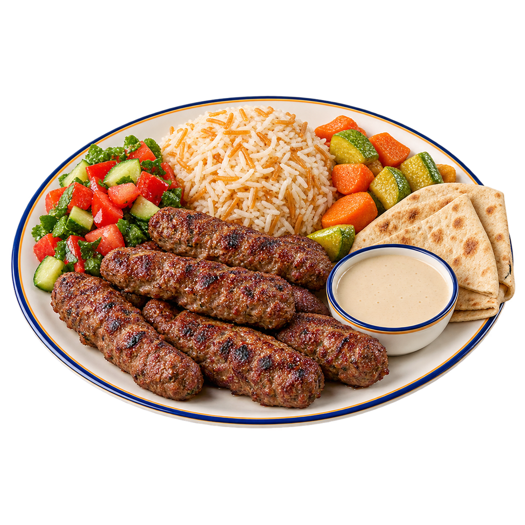 [QANDIL-MENU-GRILL-MEAL-10] Half Lamb Kofta Meal