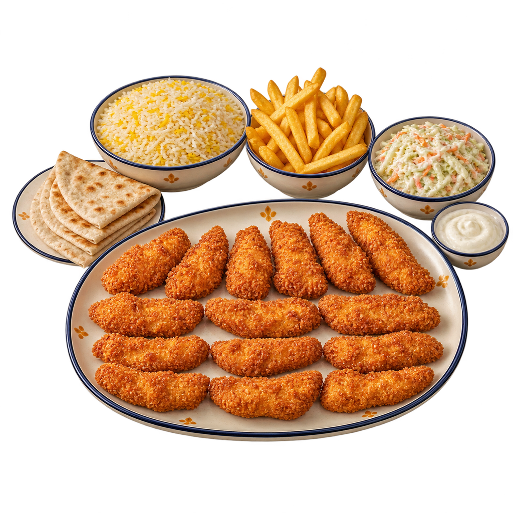 [QANDIL-MENU-MAGHREBI-04-1] Crispy 15 Chicken Strips and 1L Pepsi Meal (عادي)