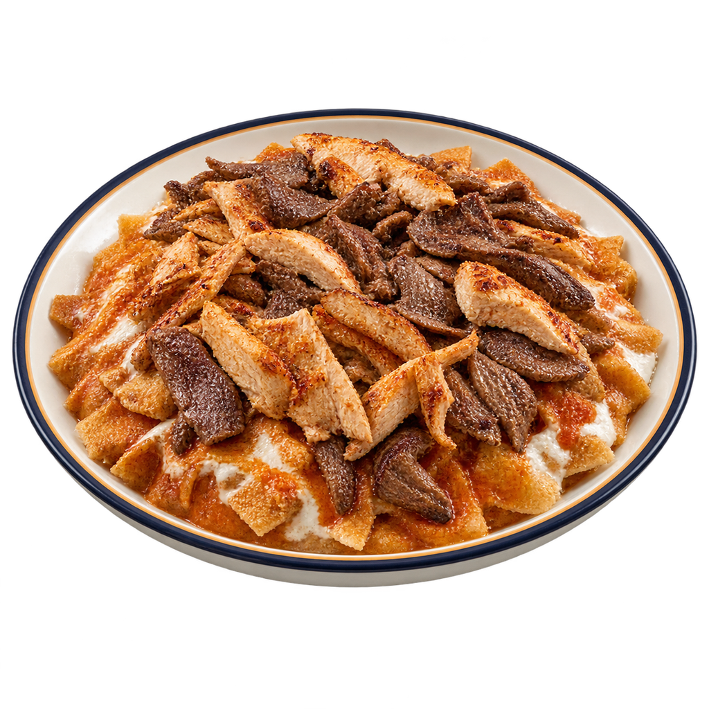[QANDIL-MENU-FATTA-01] فتة ميكس شاورما لحمة وفراخ