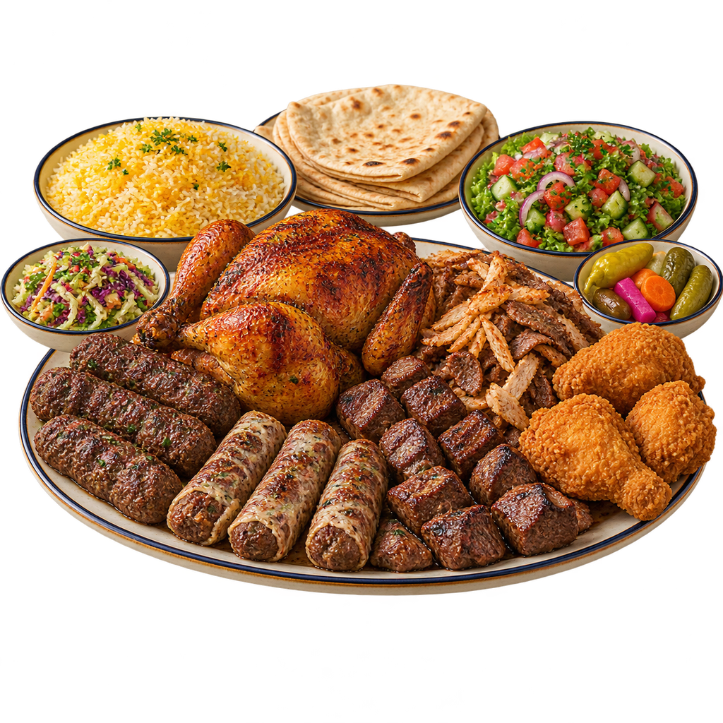 [QANDIL-MENU-TRAY-04-1] صينية العرسان (شواية)
