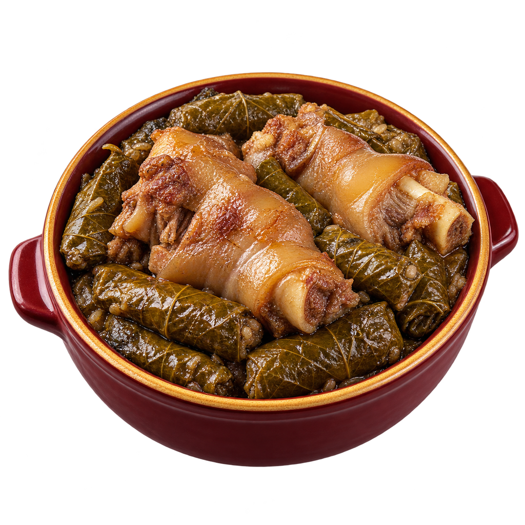 [MADINA-MENU-CASSEROLE-07] طاجن ورق عنب بالكوارع