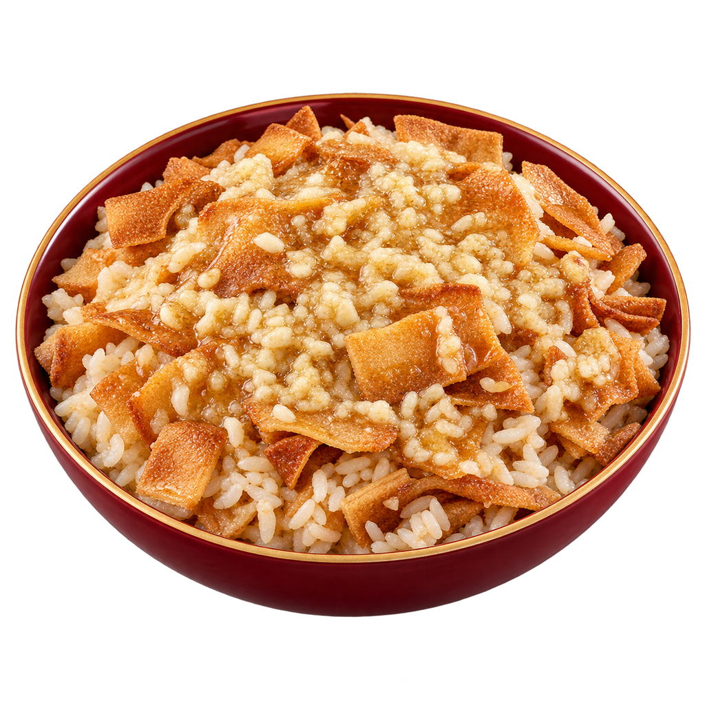 [MADINA-MENU-COOKED-13] فتة بالخل والثوم